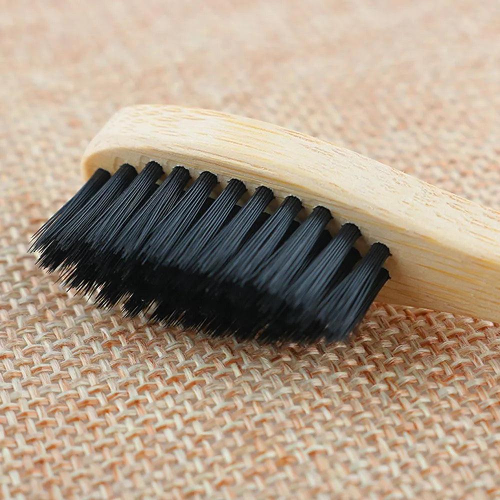 1 Pcs Bamboo Charcoal Toothbrush Eco Medium Soft Bristle Brushes - Bamboo.