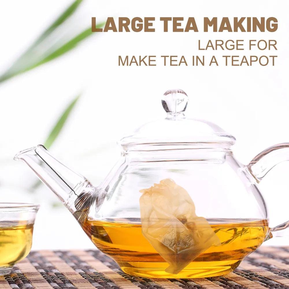 100Pcs Disposable Teabags Paper Tea Filter Bag with String - Bamboo.