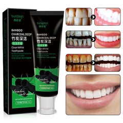110g Bamboo Charcoal Black Toothpaste Teeth Whitening Mint Flavor - Bamboo.
