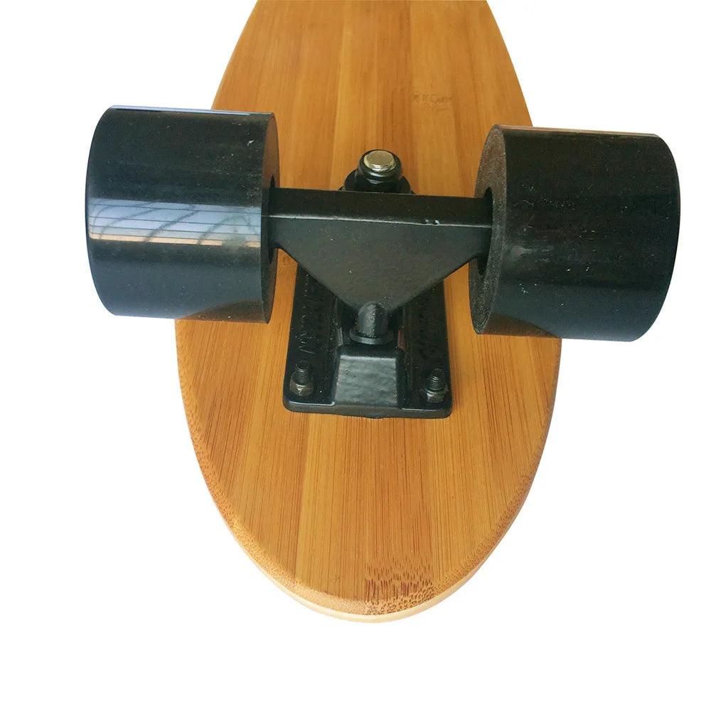 22 X 6 inch Mini Cruiser Maple Bamboo Skateboards Retro Longboard Standard Bamboo Peny Skate Board - Bamboo.