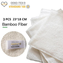 3 Pcs Bamboo fiber dishwashing cloth double-thickness kitchen towel - Bamboo.