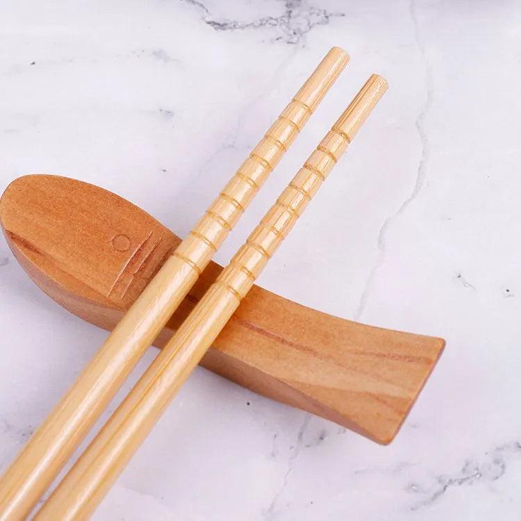 5 pair of bamboo Multi color Wooden Chopsticks set non-slip - Bamboo.