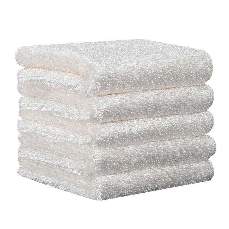 5 Pcs Bamboo Fiber Cleaning Cloths Reusable Dish Towels - Bamboo.