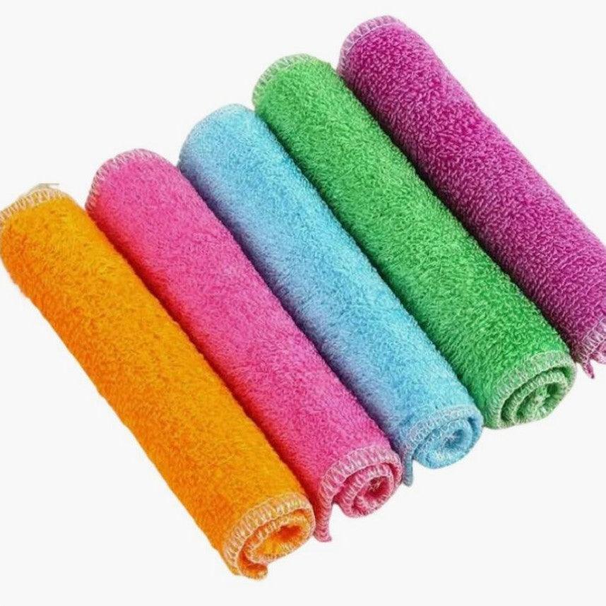 5/10/15/20Pcs Bamboo Fiber Dish Cloth Anti-grease Cleaning Towel - Bamboo.