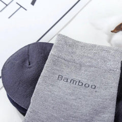 5Pairs/Lot Men's Bamboo Fiber Anti-Bacterial Breatheable Crew Socks - Bamboo.