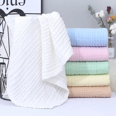 6 Layers Bamboo Cotton Baby Receiving Blanket Kids Swaddle Wrap - Bamboo.
