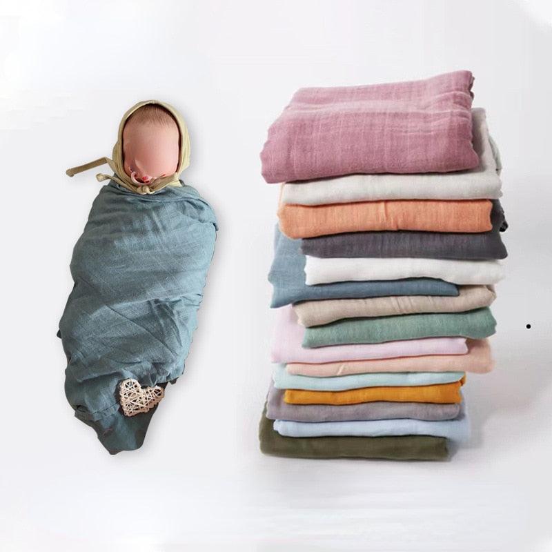 70% Bamboo 30%Cotton Baby Swaddle Blanket 120*120cm For Newborns - Bamboo.