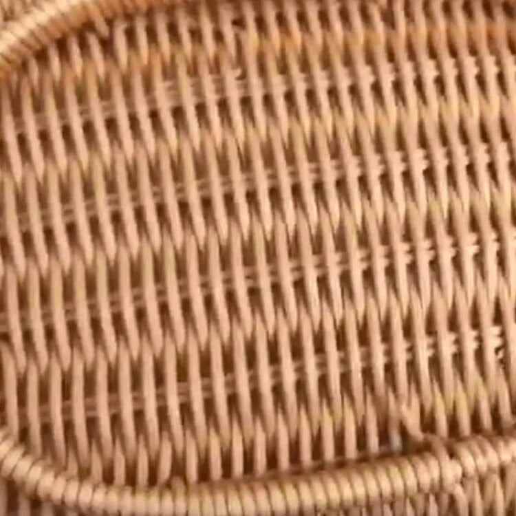 Cesta de almacenamiento de picnic de mimbre con elefante de bambú hecha a mano