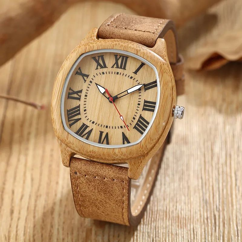 6Tipe Handmade Bamboo Unisex Quartz-Watch