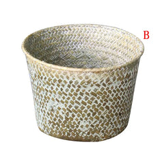 Handmade Bamboo Storage Baskets Garden Flower Pot Planter