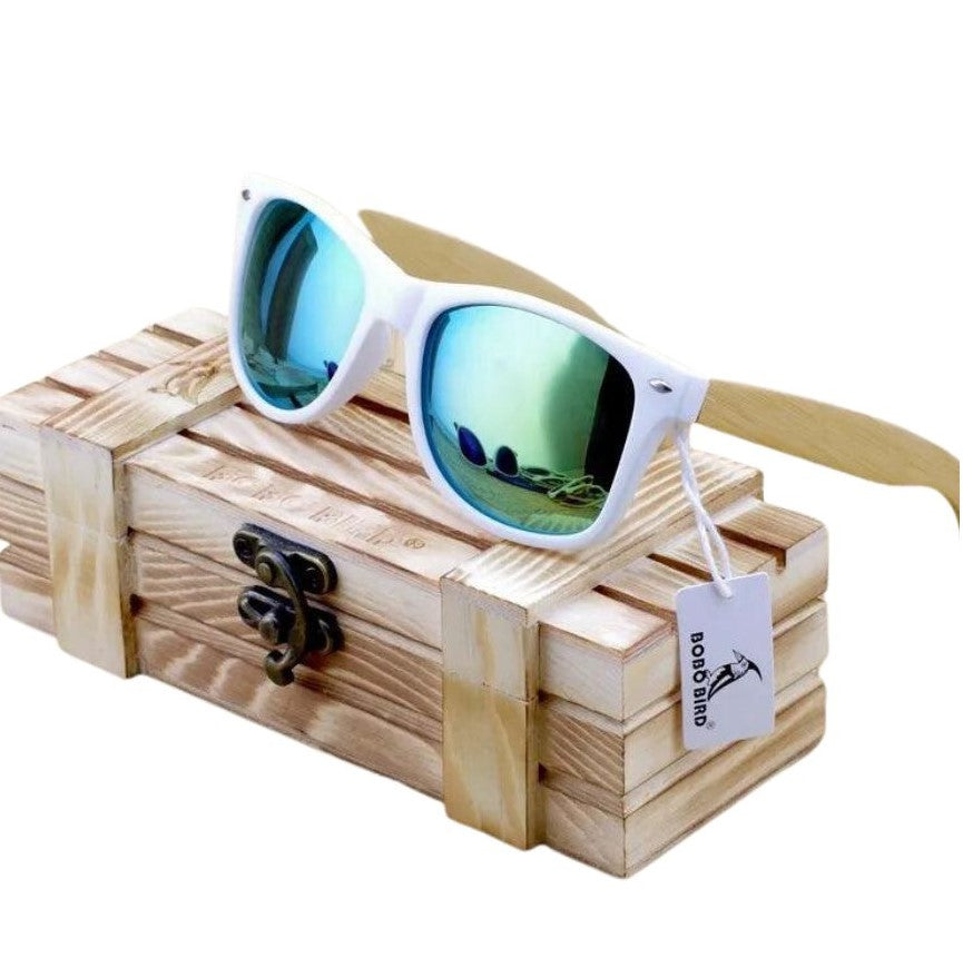 BOBO BIRD Bamboo Women Polarized Sunglasses Eyewear