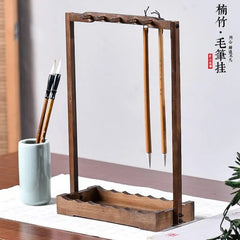 Porte-stylo suspendu brosse en bambou