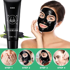 Bamboo Charcoal Blackhead Removal Face Mask Deep Cleansing Black Mud Oil-Control Acne Treatment Peel-Off Mask Skin Beauty Care - Bamboo.