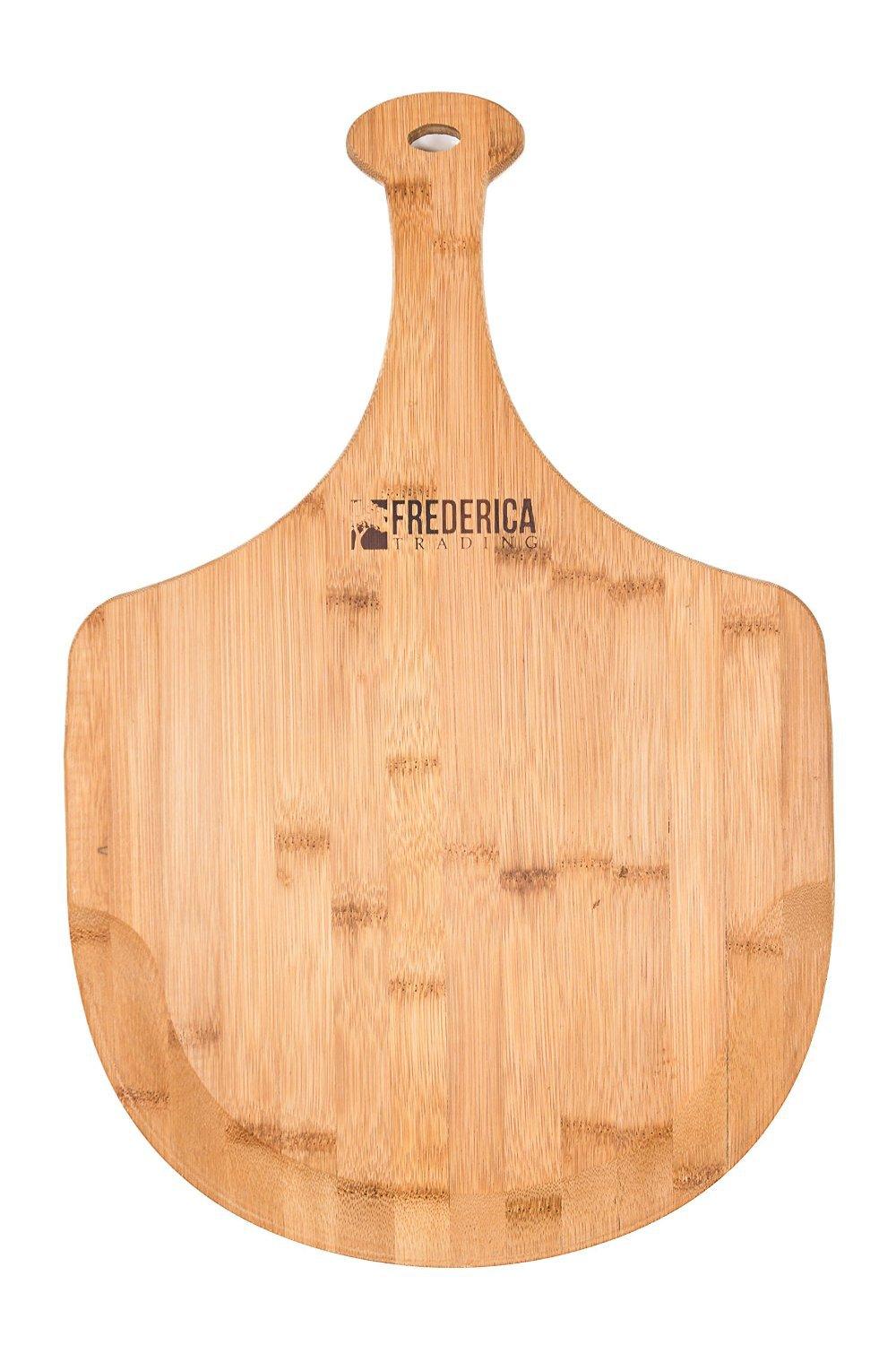 Bamboo Pizza Tray With Handle - Bamboo.