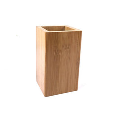 Bamboo Square Pen Holder Chopstick Cage Carved Stationery Wood - Bamboo.