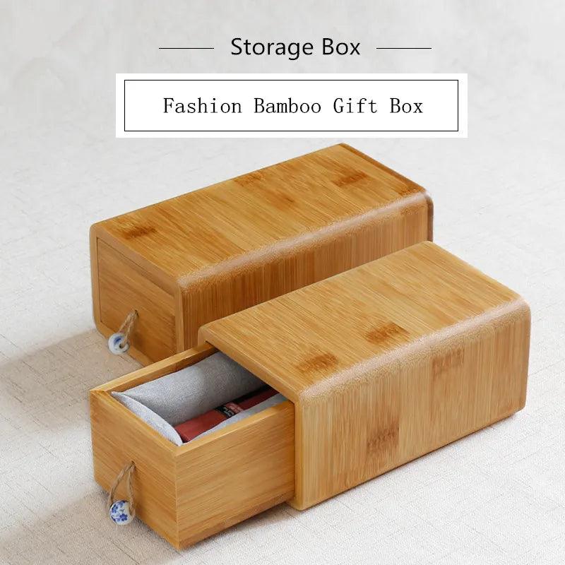 Bamboo Storage Jewelry Box Small Home Use Retro Deconations - Bamboo.