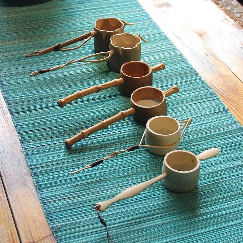 Bamboo Tea Infuser Filter Colander Strainer Hand Made Crafts Novelty Tea Tool Gauze Round Kung Fu Tea Gadgets Gift - Bamboo.