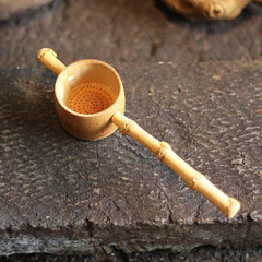Bamboo Tea Infuser Filter Colander Strainer Hand Made Crafts Novelty Tea Tool Gauze Round Kung Fu Tea Gadgets Gift - Bamboo.