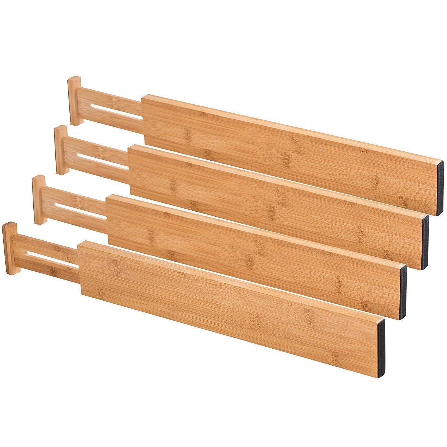 Bamboo telescopic partition (Pack of 4) - Bamboo.