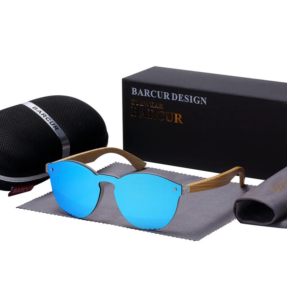 BARCUR Cat Eye Googles Bamboo Sunglasses For Women UV400 - Bamboo.