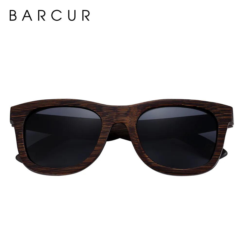 BARCUR Retro Bamboo Wood Eyewear Men Sunglasses with case Eyewear - Bamboo.