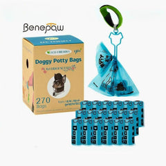 Benepaw Biodegradable Dog Poop Bags Hand Free Clip 120/270 Pieces - Bamboo.