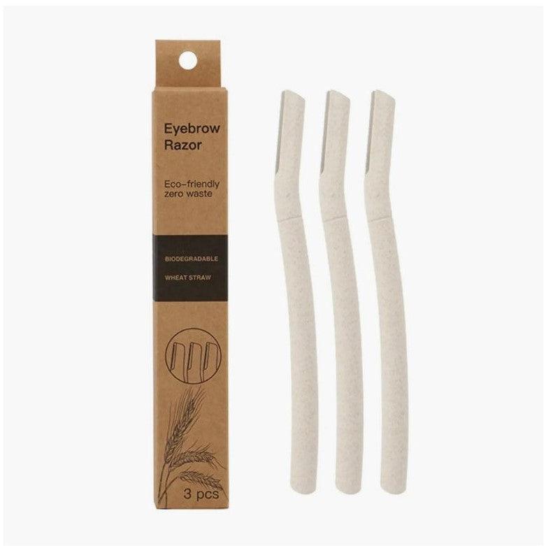 Biodegradable Eco Friendly Eyebrow Safety Razor For Women (Pack of 3) - Bamboo.