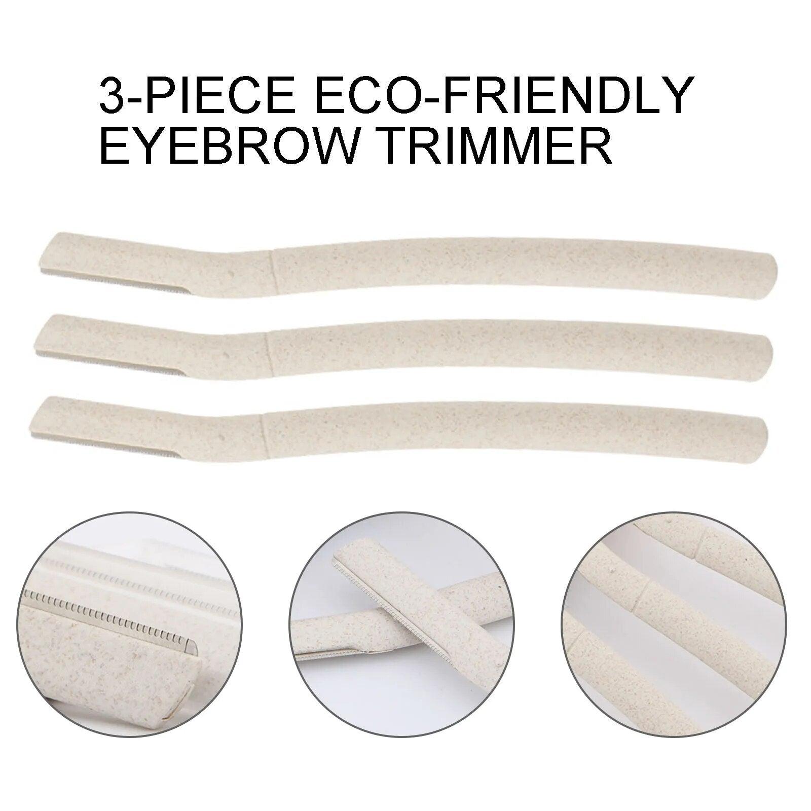 Biodegradable Eco Friendly Eyebrow Safety Razor For Women (Pack of 3) - Bamboo.