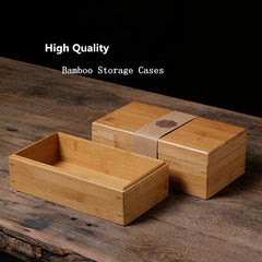 Fashion Rectangle Bamboo Storage Box Simple Small Gift - Bamboo.