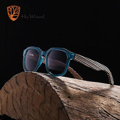 HU WOOD Polarized Bamboo Sunglasses For Womens Driving Shade UV400 - Bamboo.