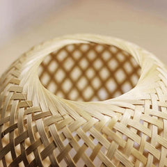 Ins Wind Warm Bamboo Strip Woven Simple Net Red Decorative Table Lamp - Bamboo.