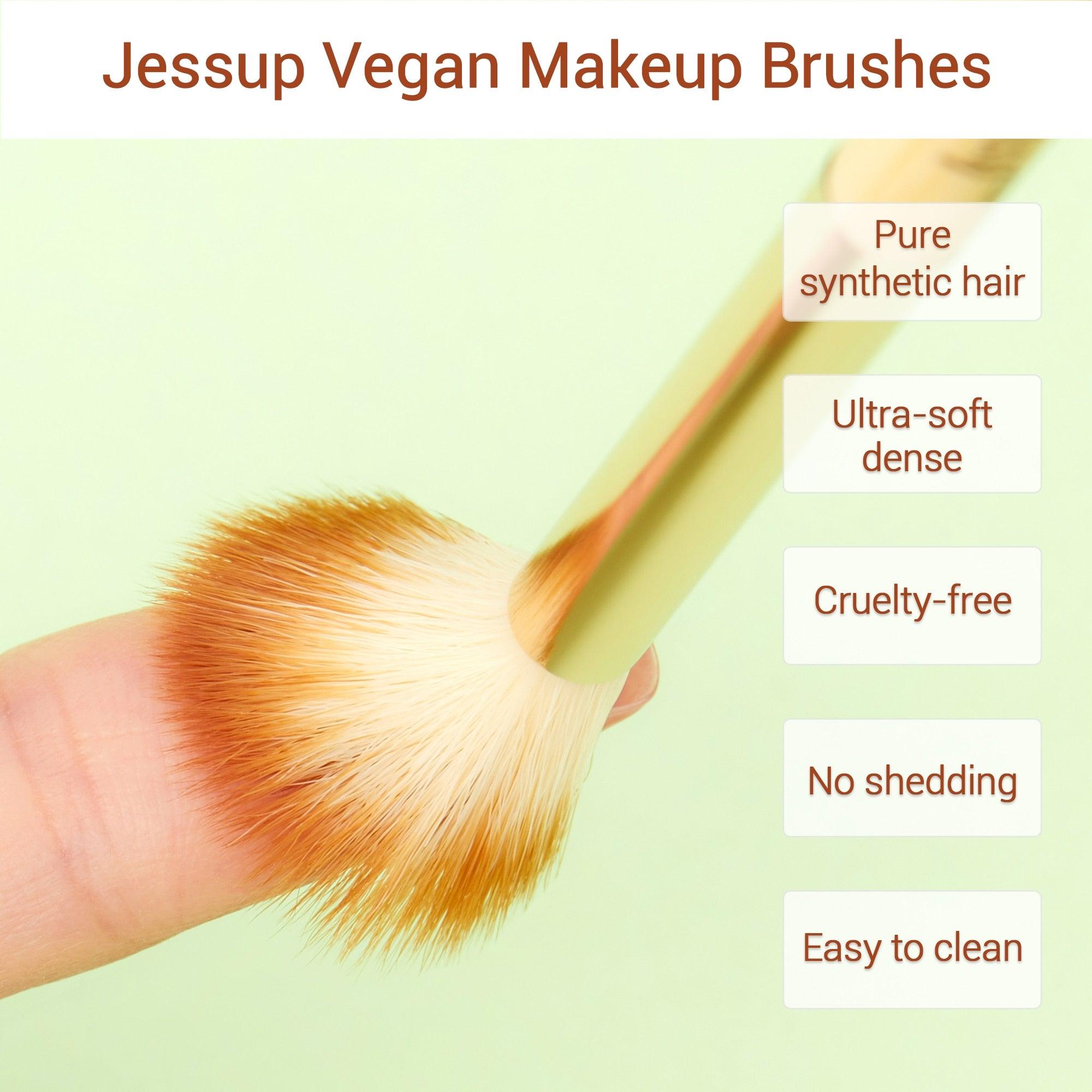 Jessup 6 Pcs Bamboo Eye Makeup brushes set Make up Brush Tools - Bamboo.