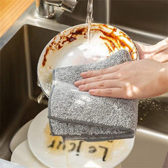 Kitchen Towel Bamboo Charcoal Fibers Cleaning Cloths Dishcloth - Bamboo.