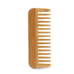 Natural Bamboo Wide Tooth Comb Detangling Combs Anti-Static - Bamboo.