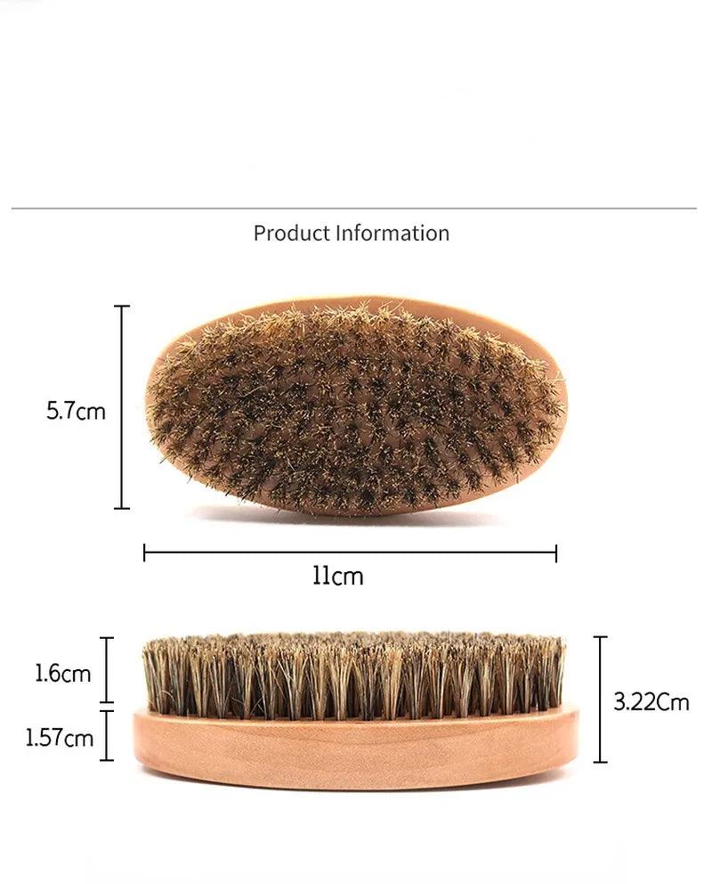 Natural Boar Bristle Beard Brush for Men Bamboo Face Massage That Works Wonders To Comb Beards and Mustache Drop Shipping - Bamboo.