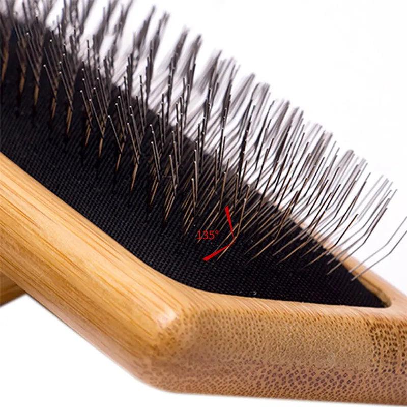 Pet Dog Cat Brush Bamboo Comb Cleaning Supplies Accessories - Bamboo.