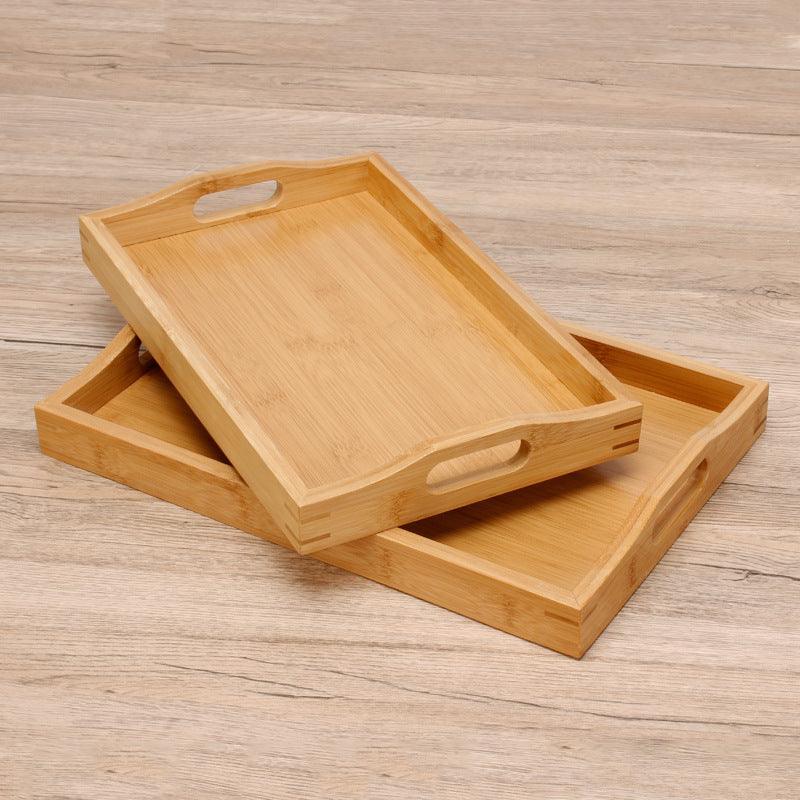 Rectangular Japanese style bamboo tray - Bamboo.