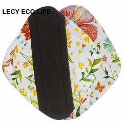 Reusable cloth pads women menstruation bamboo charcoal pantyliner - Bamboo.
