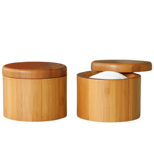 Round bamboo spice box - Bamboo.