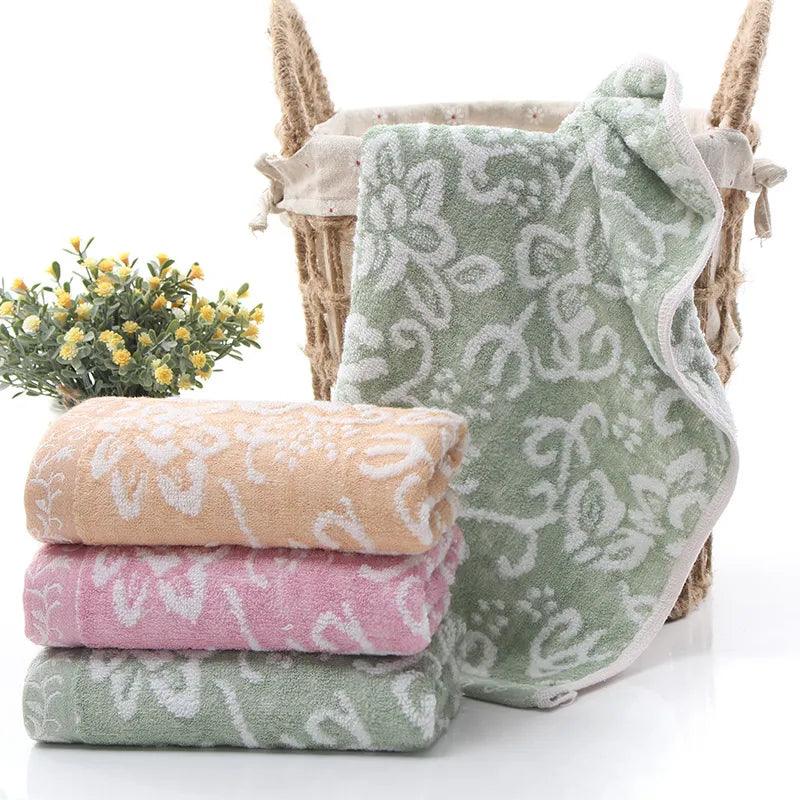 Small Bath Bamboo Fiber Face Towel Soft Absorbent Quick Dry 50×25cm - Bamboo.