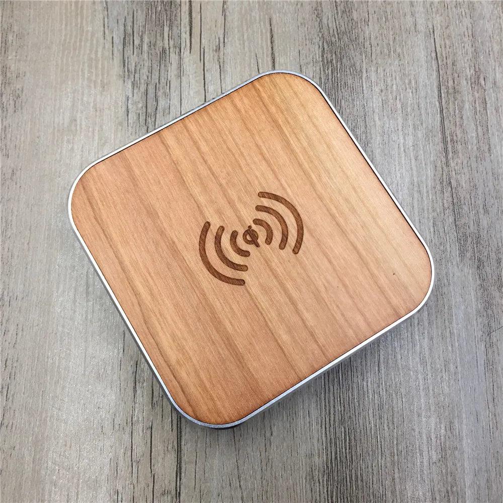 SZYSGSD Bamboo Wood Portable Qi Wireless Charger Fast Charging Pad For Samsung S9 S7 S8 Note 8 For iPhone X XR 8 8 Plus Wood Qi - Bamboo.