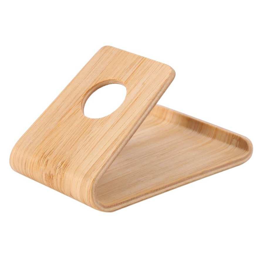 Universal Bamboo Stand Mobile Phone Holder For Slim Cellphones - Bamboo.