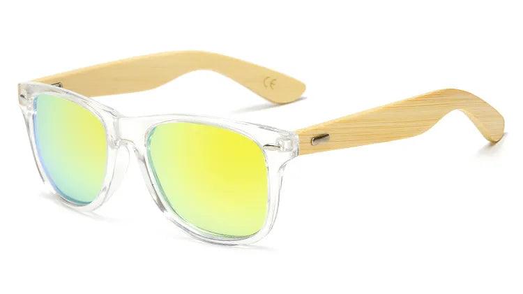 Women Brand Design Polarized Wood Bamboo Sunglasses Mens Real Bamboo Arms Sun Glasses Polarized Lens Mirrorr Eyewears LongKeeper - Bamboo.