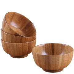 Wooden bowls kids tableware Baby dishes salad ramen rice - Bamboo.